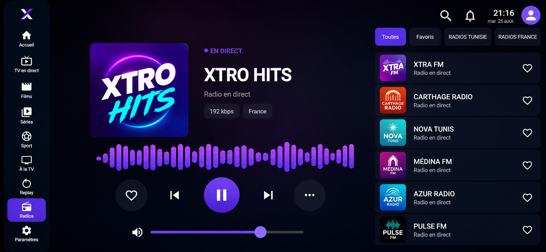 Radios — A modern and intuitive audio player
